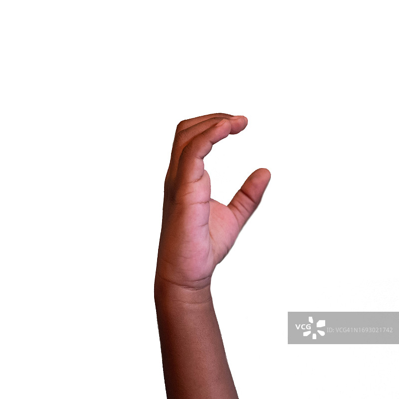 儿童用手语写信图片素材