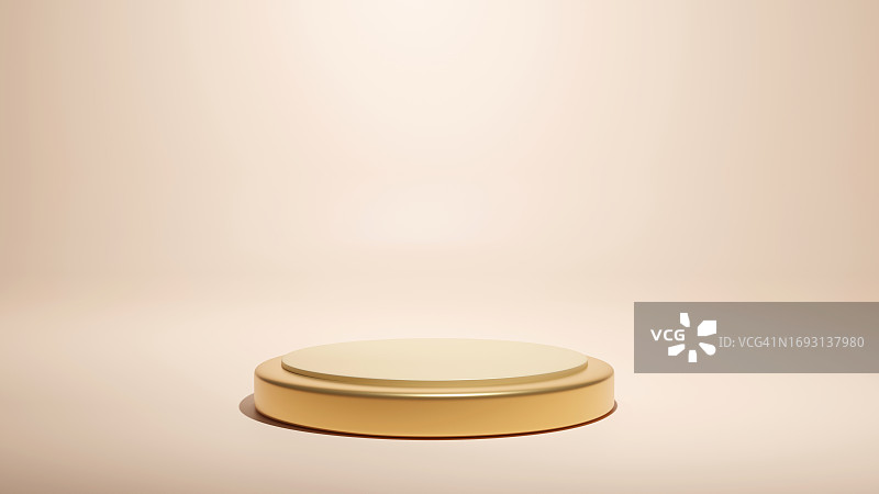 金色主题讲台3D渲染图片素材