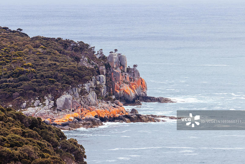 塔斯马尼亚菲欣纳半岛图维尔角附近的菲欣纳景观，凉爽的春日图片素材
