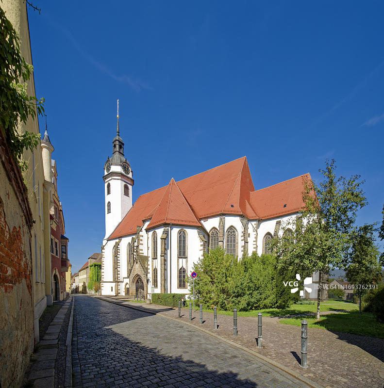德国萨克森州托尔高圣玛丽新教城镇教堂（14世纪）图片素材
