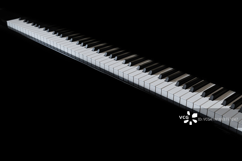 钢琴和钢琴键盘图片素材