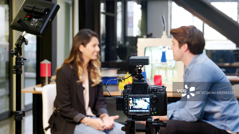 媒体采访图片素材