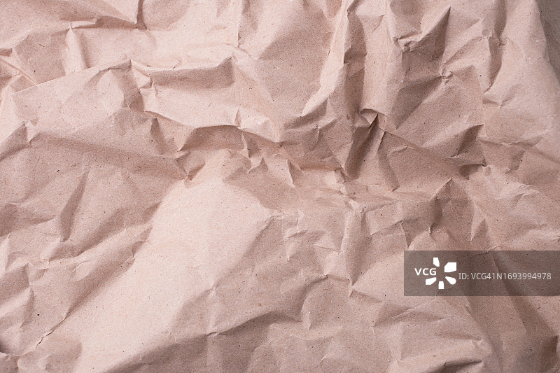 棕色皱纹纸特写，可用作背景图片素材