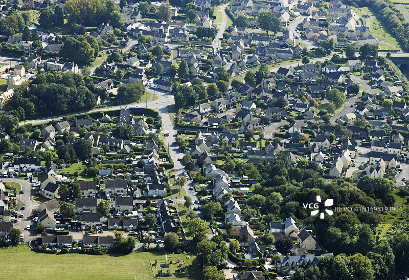 格洛斯特郡肯布尔村庄鸟瞰图图片素材