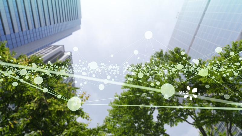 连接城市与自然的复杂网络环路图片素材