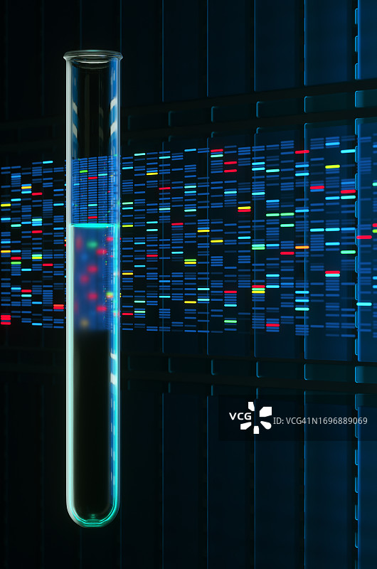 用于DNA检测的试管特写镜头图片素材