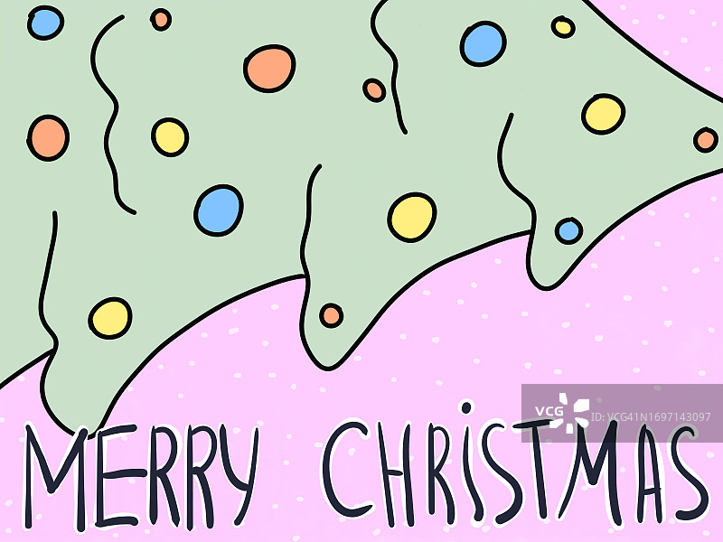 圣诞快乐插画贺卡图片素材