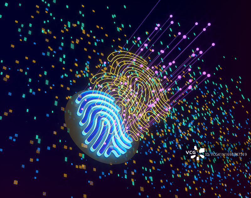 扫描指纹图片素材