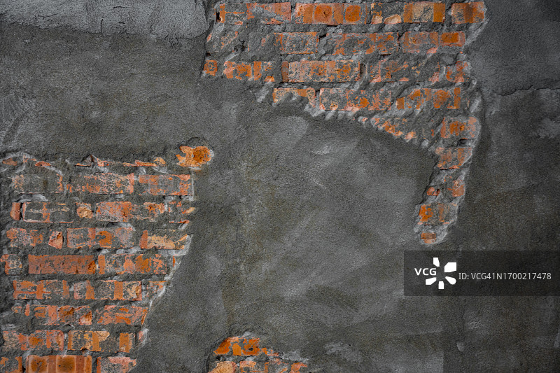 斑驳的砖墙和霉迹斑斑的旧墙背景图片素材