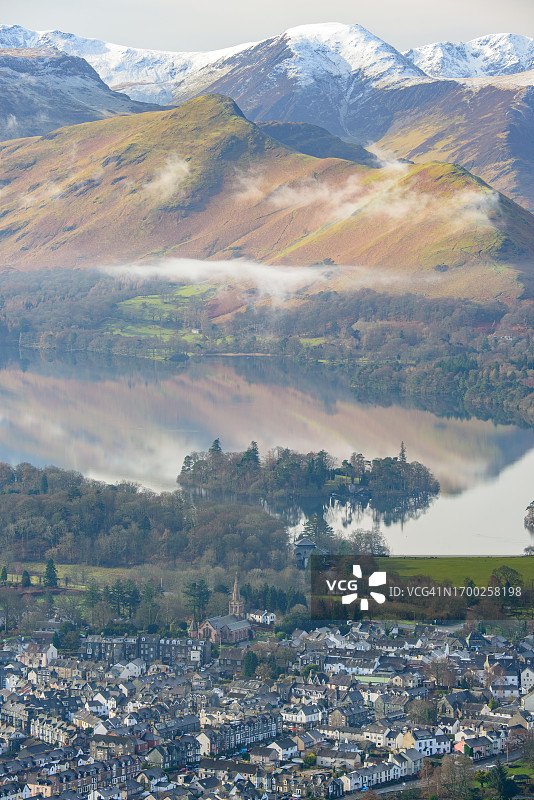 凯茨贝尔和凯西克，英国湖区国家公园图片素材