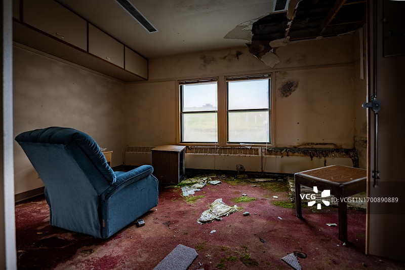 阿达克市的废弃内部图片素材