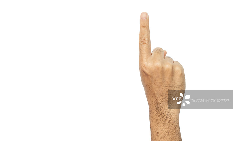 指向或触摸手势的裁剪视角，白色背景图片素材