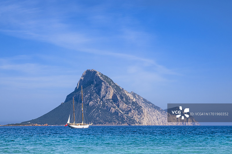 加卢拉-撒丁岛的塔沃拉腊岛图片素材