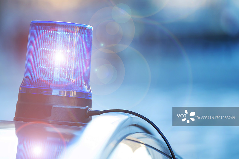 德国警车上的警灯（柏林）图片素材