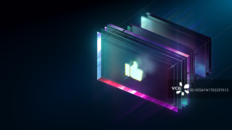 全息图标代码未来背景，CGI 3D渲染图片素材