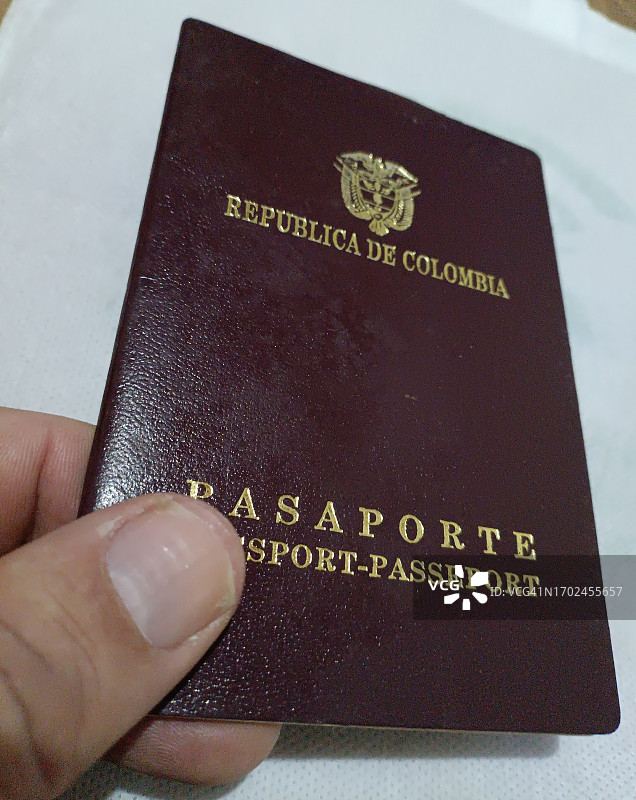 哥伦比亚护照图片素材