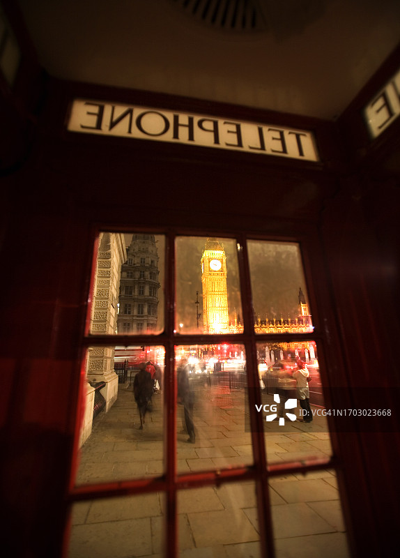 老式电话亭图片素材