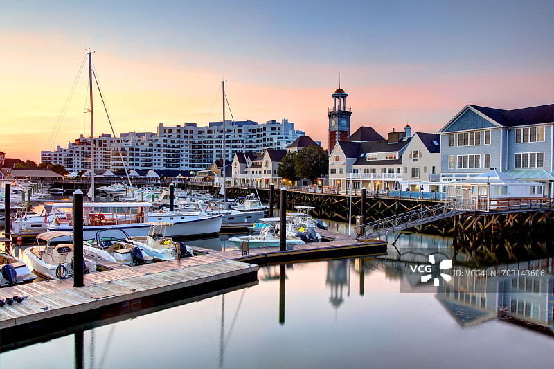 马萨诸塞州昆西市的滨海湾图片素材