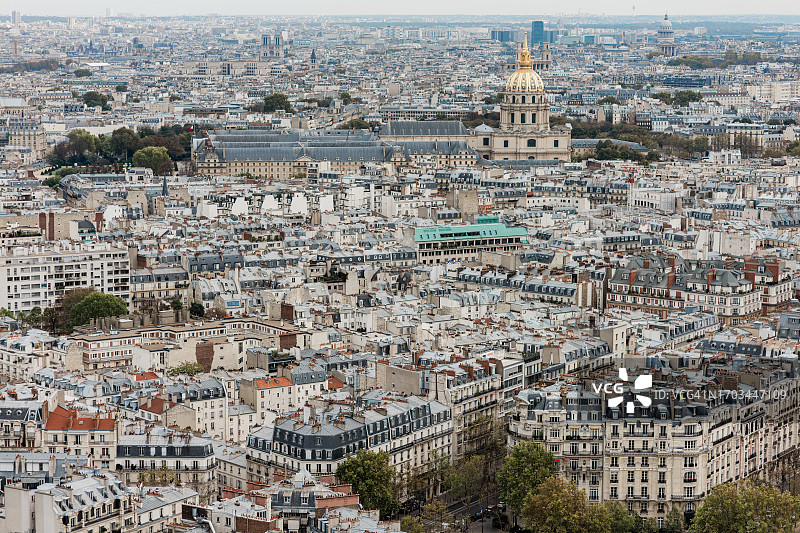 从埃菲尔铁塔看到的巴黎景色图片素材