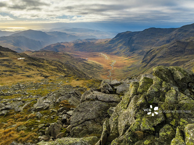 英国坎布里亚郡埃斯克派克景观图片素材