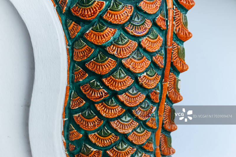 清迈佛教寺庙的那伽泰国龙图片素材