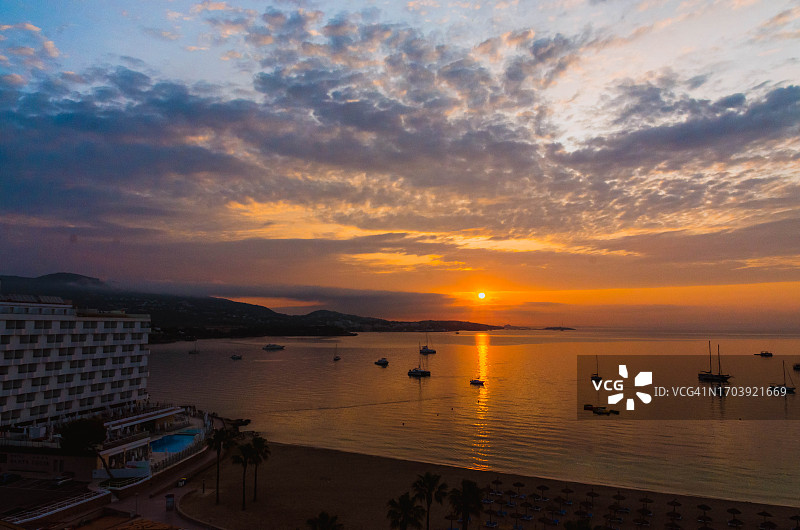 马略卡岛帕尔马日出图片素材