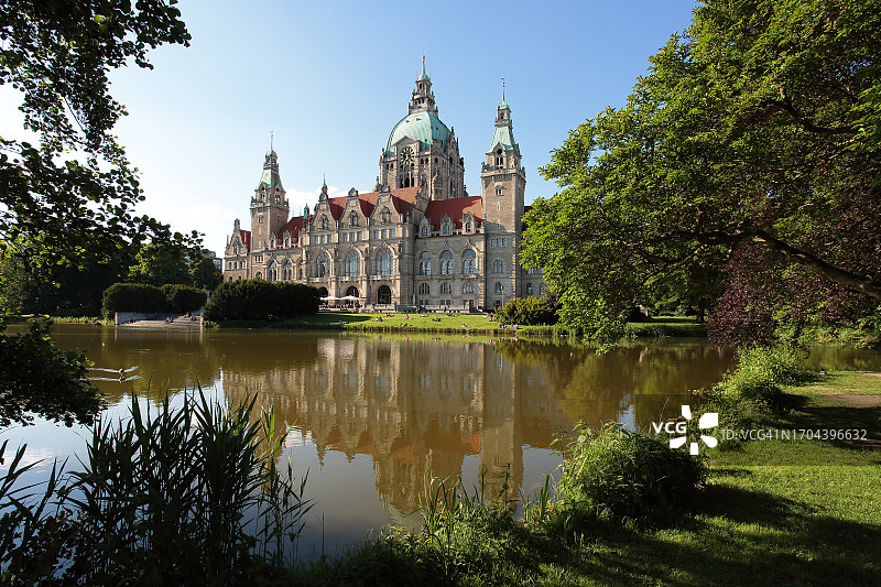 汉诺威新市政厅，德国下萨克森州图片素材