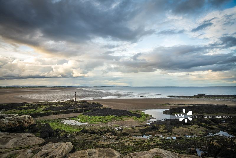 苏格兰法夫圣安德鲁斯海滩图片素材