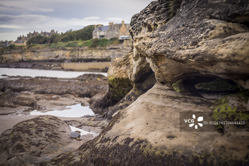 苏格兰法夫圣安德鲁斯海滩图片素材
