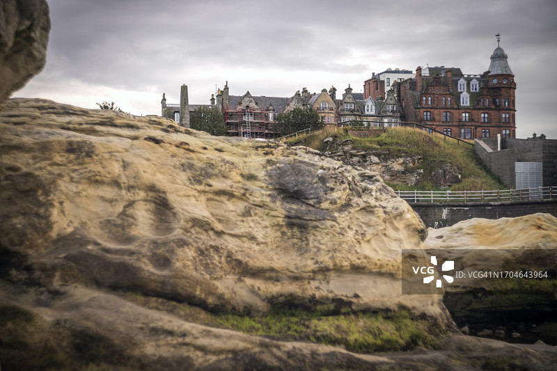 苏格兰法夫圣安德鲁斯海滩图片素材