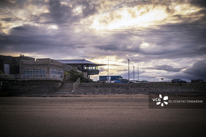 苏格兰法夫圣安德鲁斯海滩图片素材