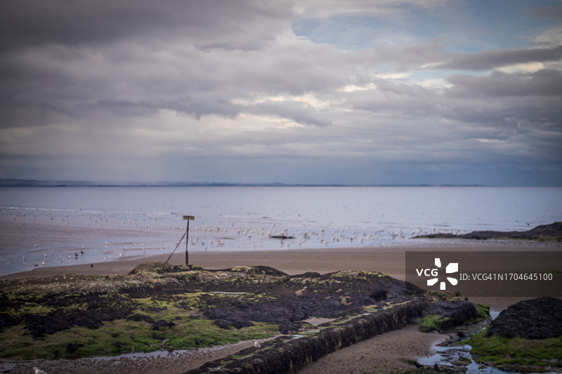 苏格兰法夫圣安德鲁斯海滩图片素材