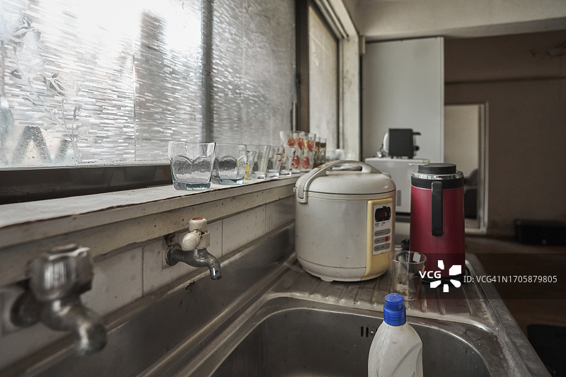 韩国，无人，腐蚀，旧，半地下室图片素材