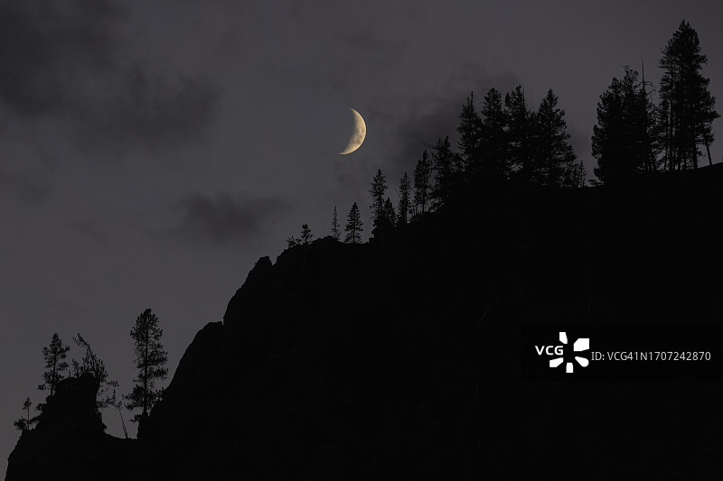 黄石公园之夜图片素材