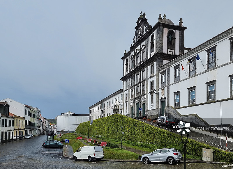 亚速尔群岛法亚尔岛的霍塔耶稣会学院旧址图片素材