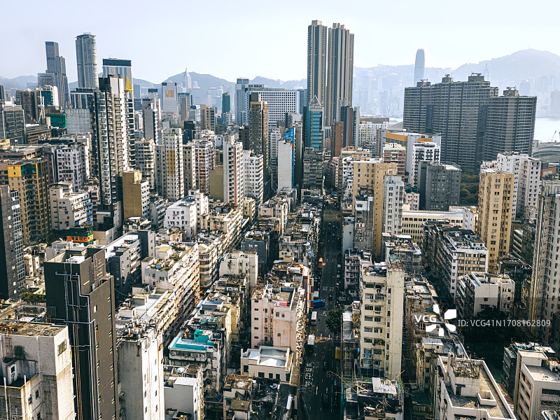 航拍：香港的摩天大楼图片素材
