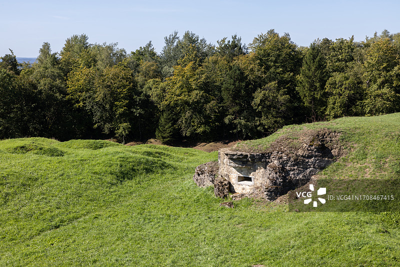 凡尔登战役：杜奥蒙堡的机枪掩体遗址（法国凡尔登）图片素材