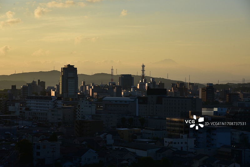 松江市日出景色图片素材