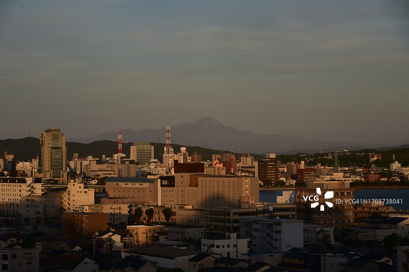 松江市日落景色图片素材