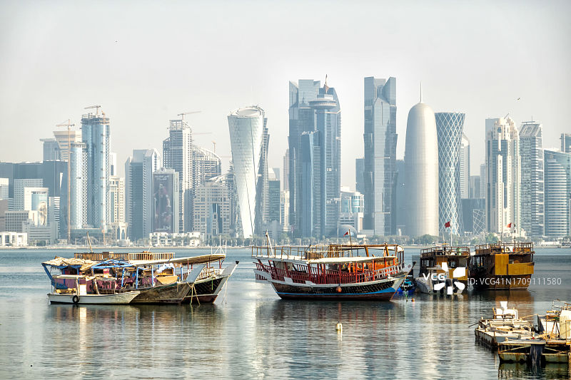 卡塔尔多哈天际线图片素材