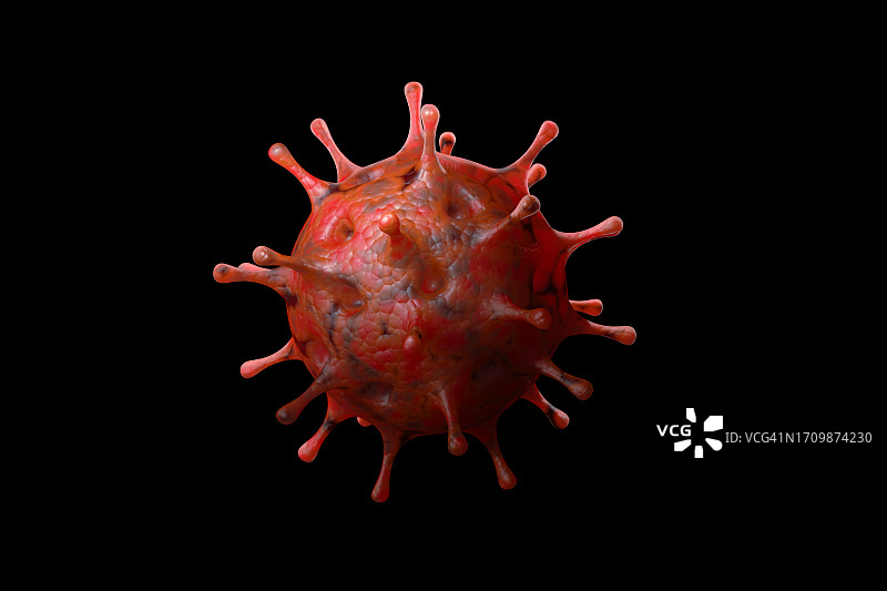 黑色背景下的病毒病原体图片素材