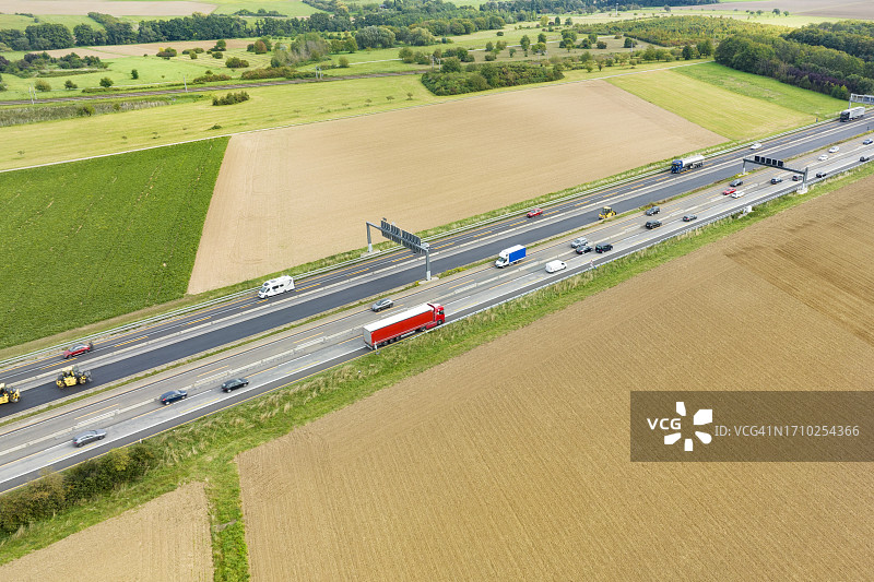 道路建设航拍图片素材