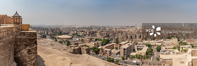 从萨拉丁城堡俯瞰开罗的景色图片素材