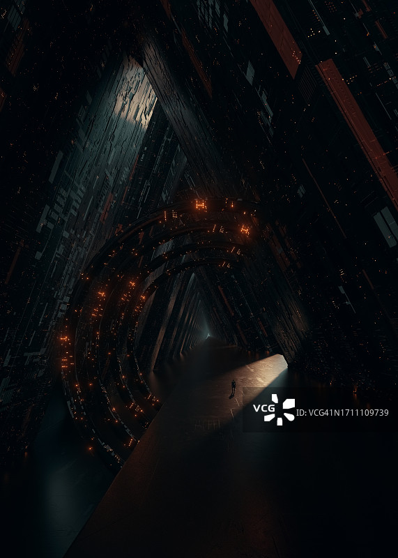 元宇宙3D粗野主义科技空间图片素材