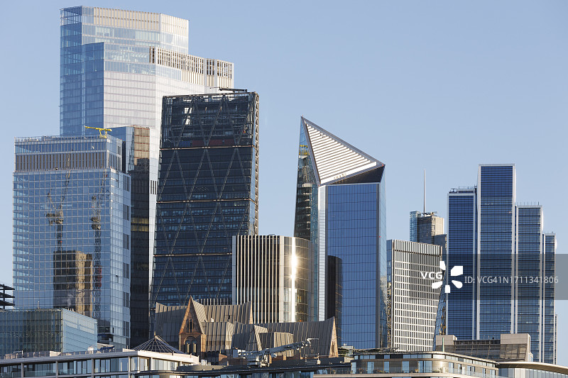 伦敦金融建筑日出景观图片素材