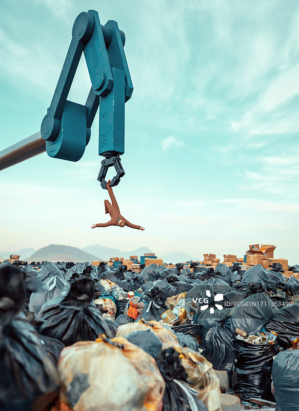 人工智能时代人类可替代性的机械臂图片素材