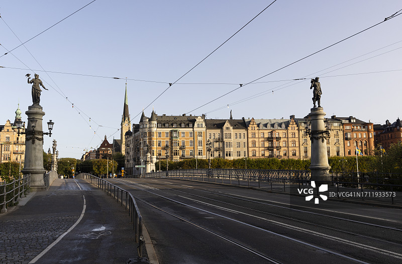 斯德哥尔摩尤尔格丹岛大桥图片素材