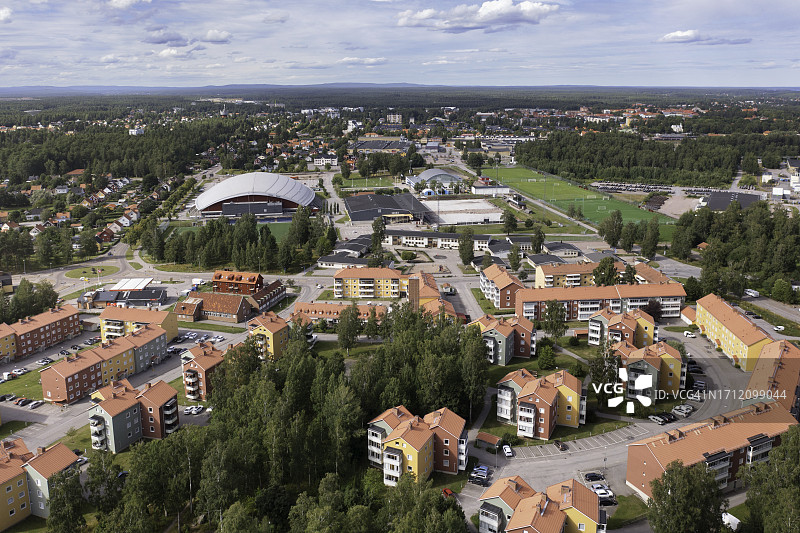 桑德维肯的航拍景色图片素材