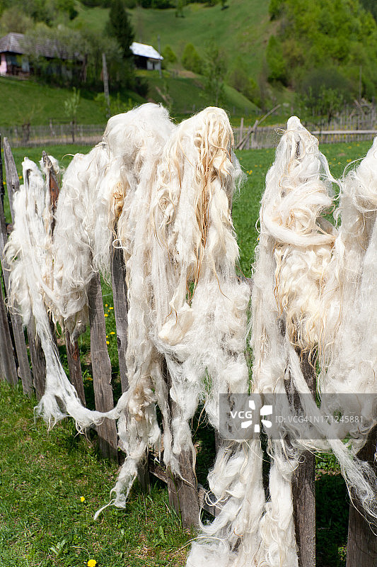 未经加工的羊毛图片素材