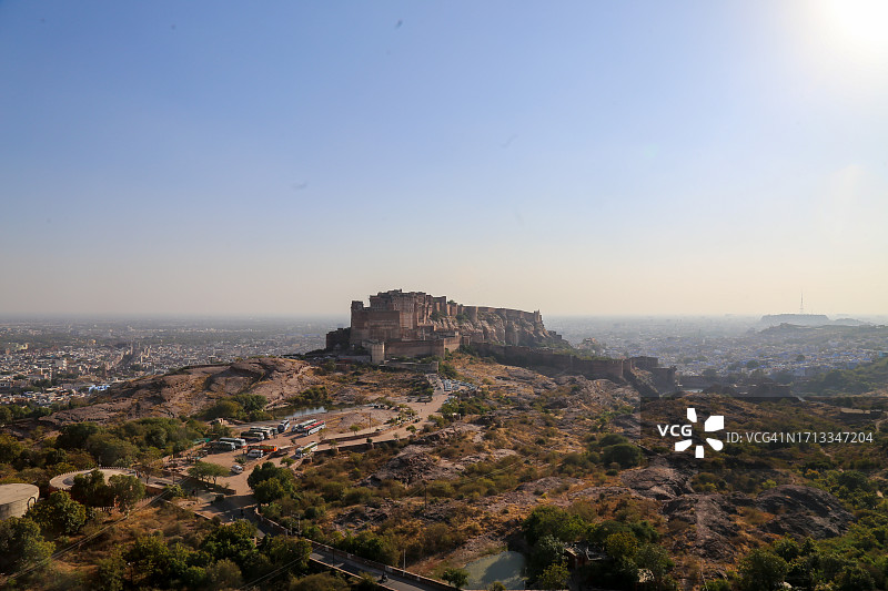 焦特布尔梅兰加尔堡全景图片素材